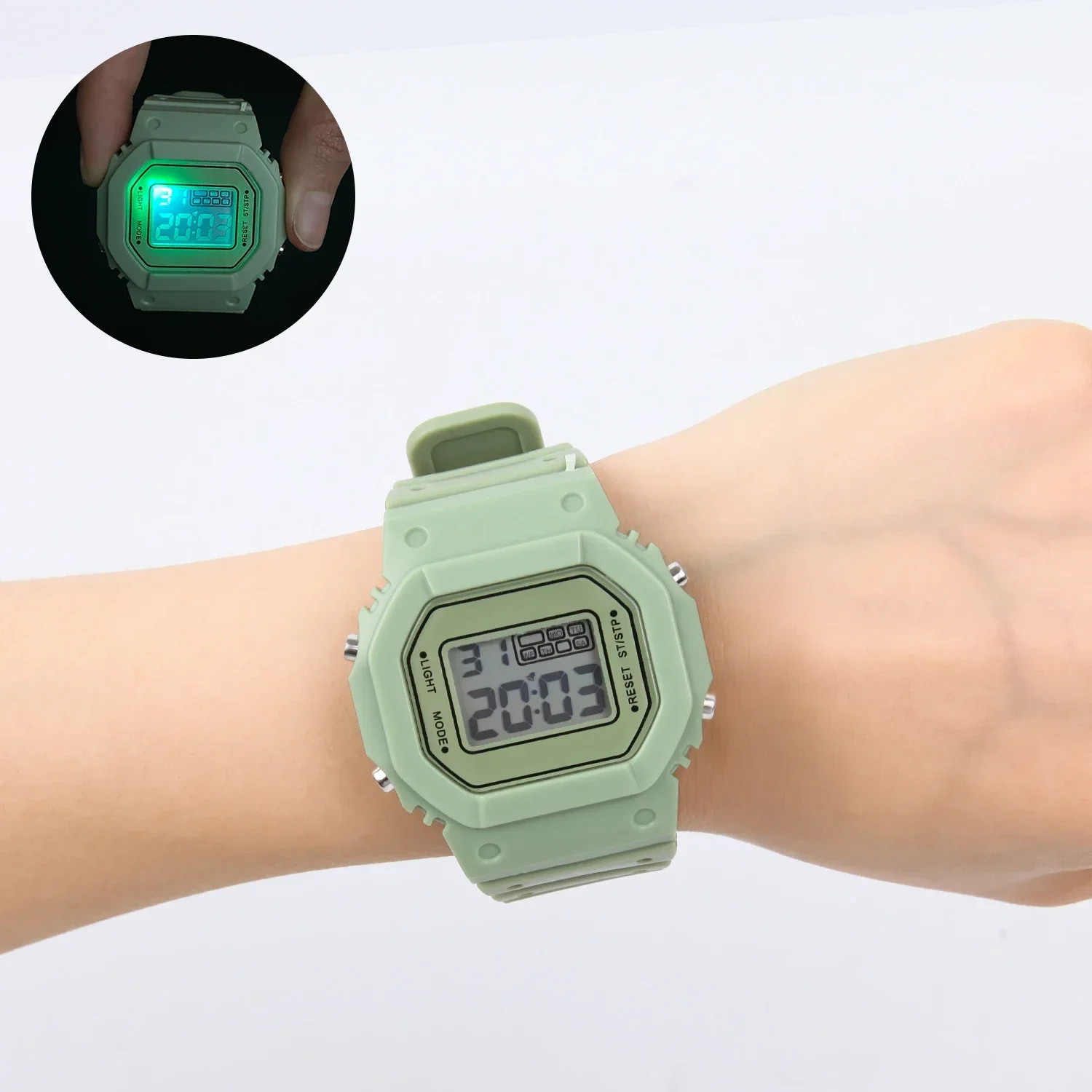 Kinder elektronische uhren farbe leucht zifferblatt leben wasserdicht multi-funktion luminous alarm uhren uhr für jungen und mädchen