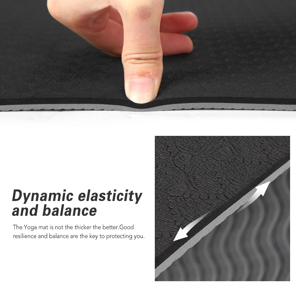 1830*610*6Mm Yoga Mat 6Mm Dik Antislip Ademen Elastische Duurzaam Indoor Oefening Fitness gym Apparatuur Dik Tpe Schuim Yoga Matten