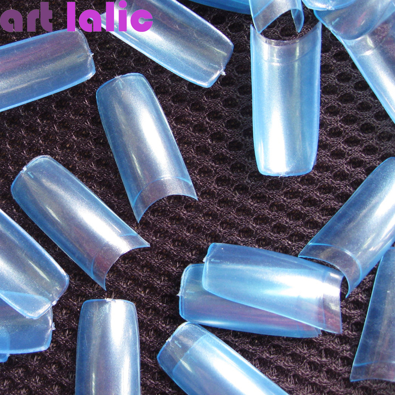 500 PCS French Style Nail Tips Pearl Pearly Color False Acrylic Nails UV Gel Nail Art Tips Tools