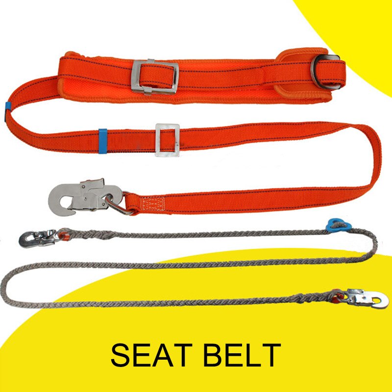 Electrician Work Safety Belt Fall Prevention Construction Single Waist Safety belts Double Hook Dual Control Dual Protection