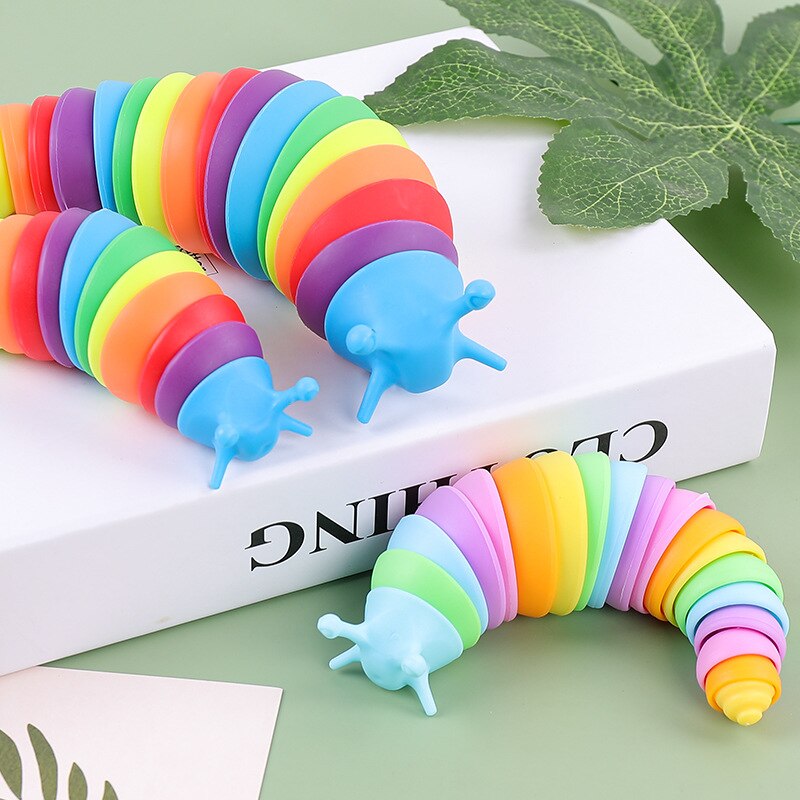 Juguete sensorial de Caracol Flexible para adulto, juguete antiestrés para Squirming Slug, autismo, para niños con autismo, descompresión