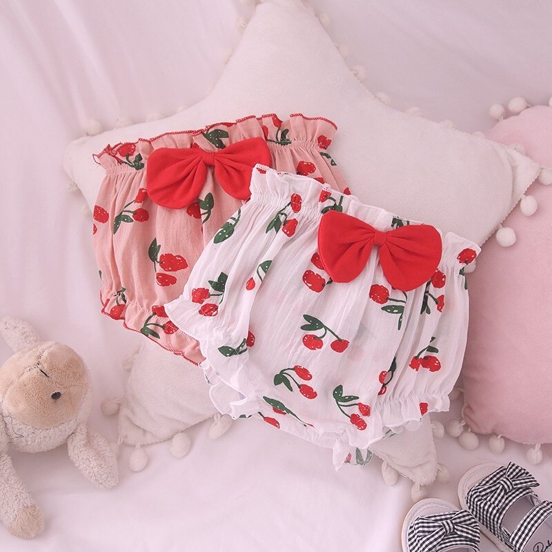 Pantaloncini da indossare esterni in cotone garza per bambini pantaloni da pane per bambina slip intimo per bambini fondo dolce per bambini