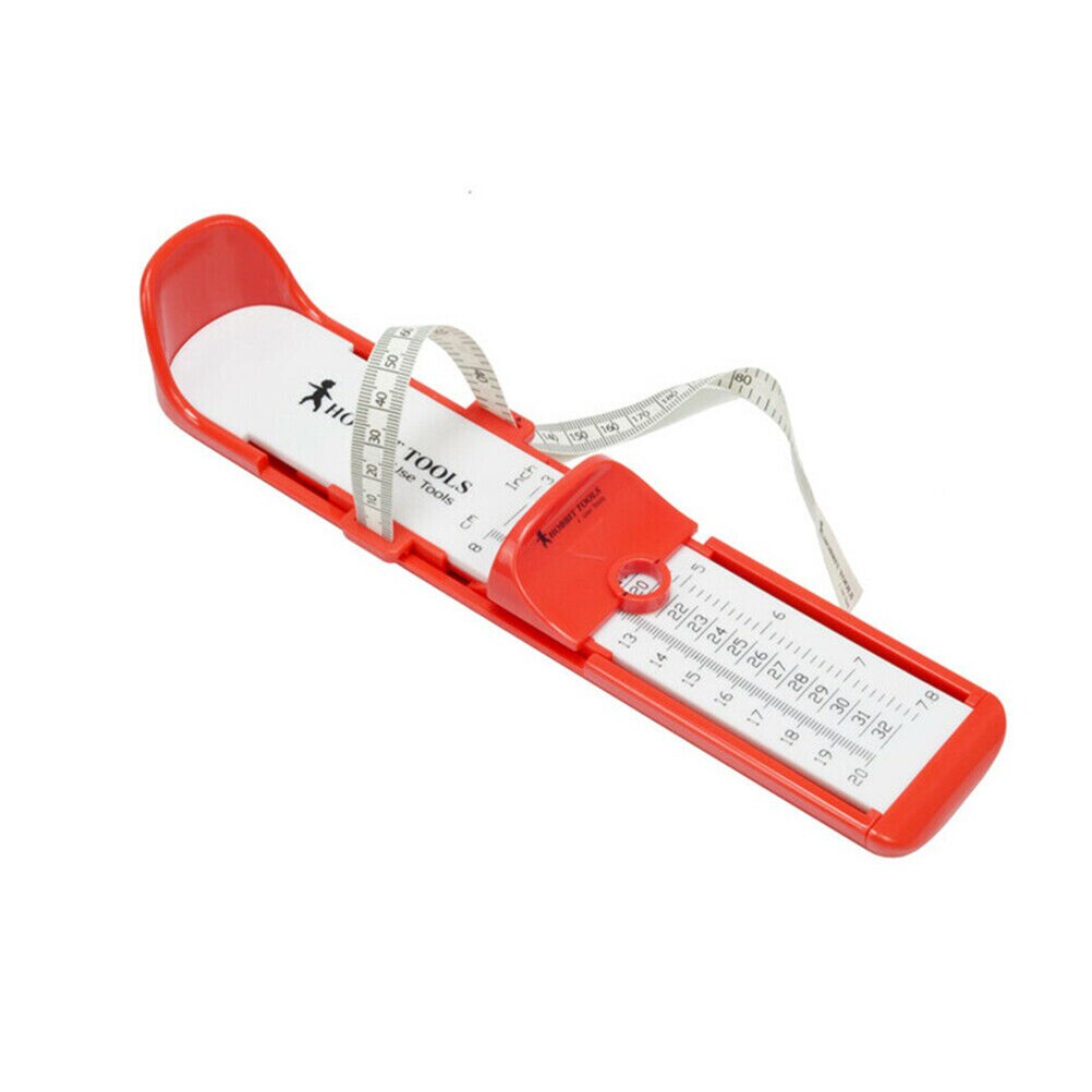 Crianças cuidados com o bebê pé medida calibre sapatos tamanho medição régua ferramenta acessórios do bebê crianças pé do bebê aparador de unhas para crianças: Vermelho