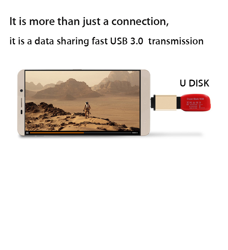 OTG type-c usb c adapter type c usb 3.0 Data Converter for xiaomi mi 10 9 9 8 lite cc9 mix 3 2s max 3 A2 A3 redmi note 8 7 k20