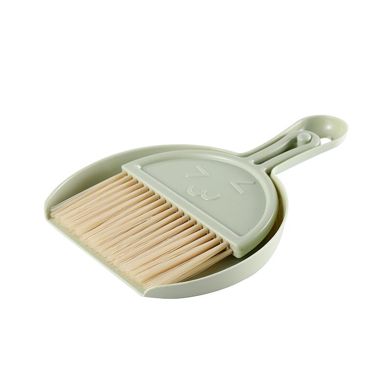 Mini cepillo limpieza pequeño, escoba, recogedor de polvo, limpieza de basura, mesa, herramientas de limpieza del hogar, utensilios para el hogar: Verde claro