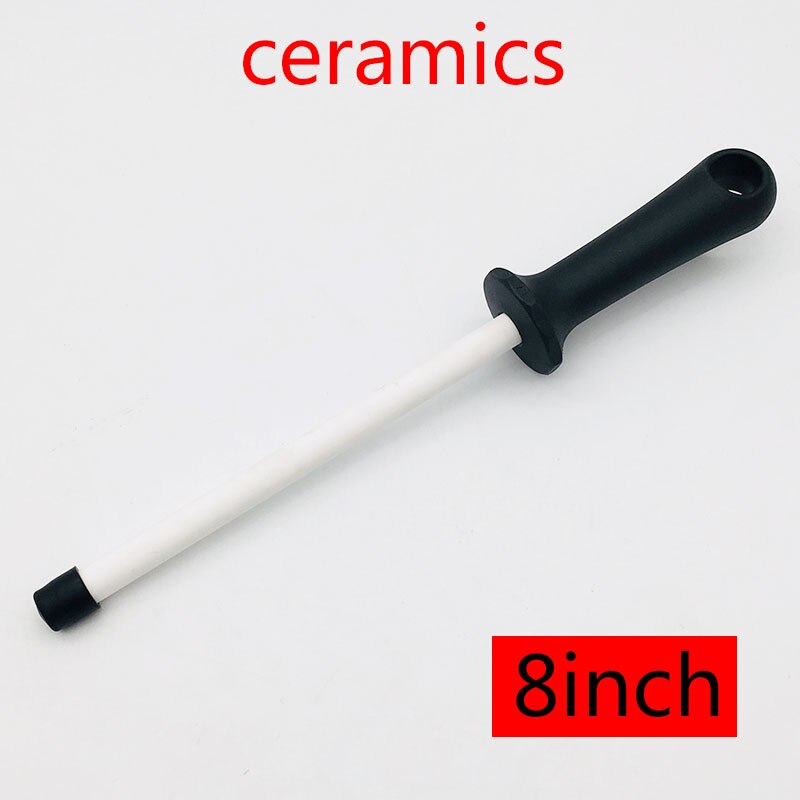 6"/8"/10"/12" Knife Sharpener Sharpening Ceramic Rod ABS Handle Honing Knife Sharpener for Knives Sharpening Steel Musat: 8 inch-B