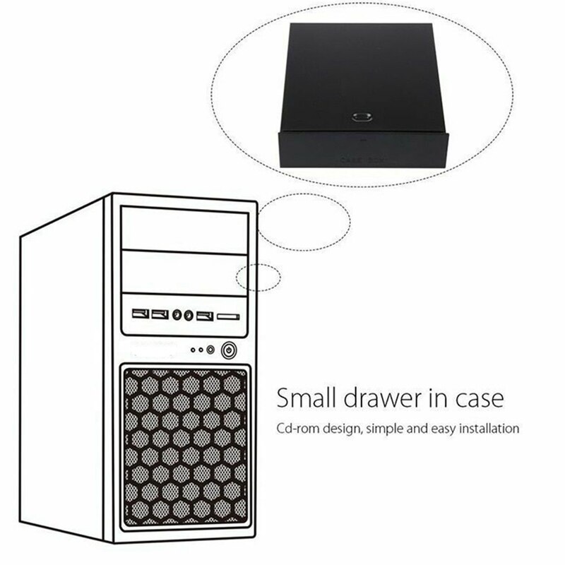 Desktop Storage Box Organizer Drawer Optical Drives 5.25 Front Panel Storage Holders &amp;amp; Racks for Desktop PC Computer