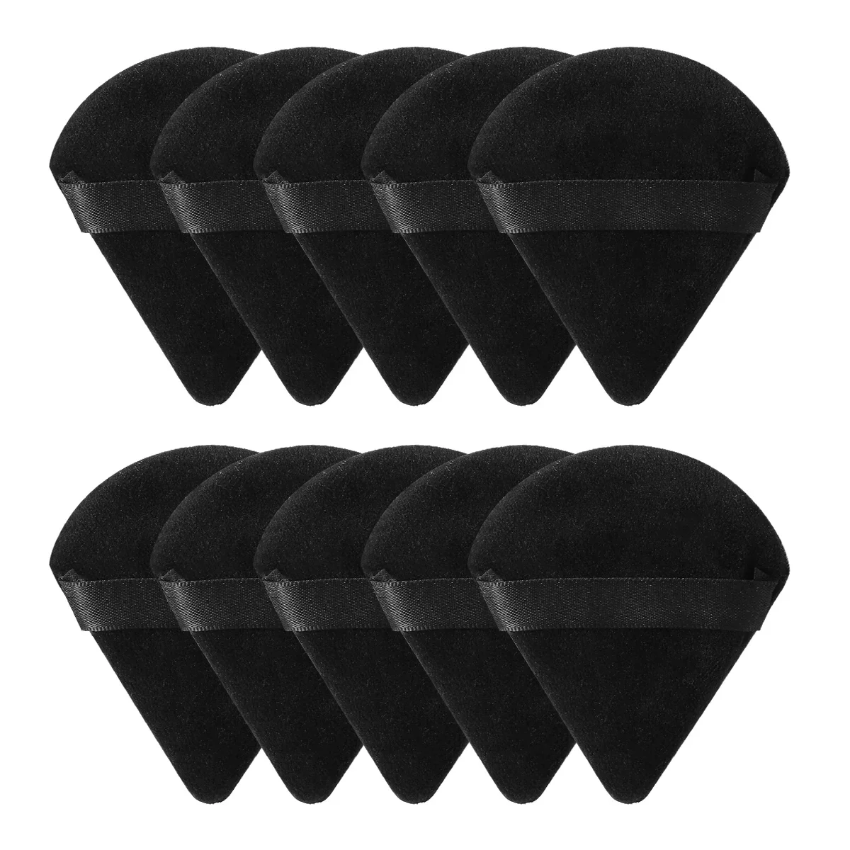 10/20Pcs Triangle Velvet Powder Puff Pizza Flours Mini Face Makeup Sponge Cosmetics Washable Lightweight Makeup Tool: Blue