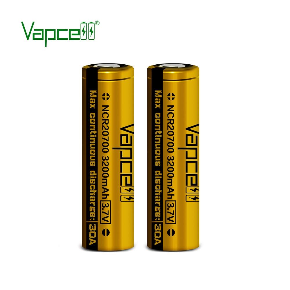 Originalt vapcell li ion batteri 20700 3200 mah 30a ncr 20700a mod genopladelige litiumbatterier celle til lommelygte