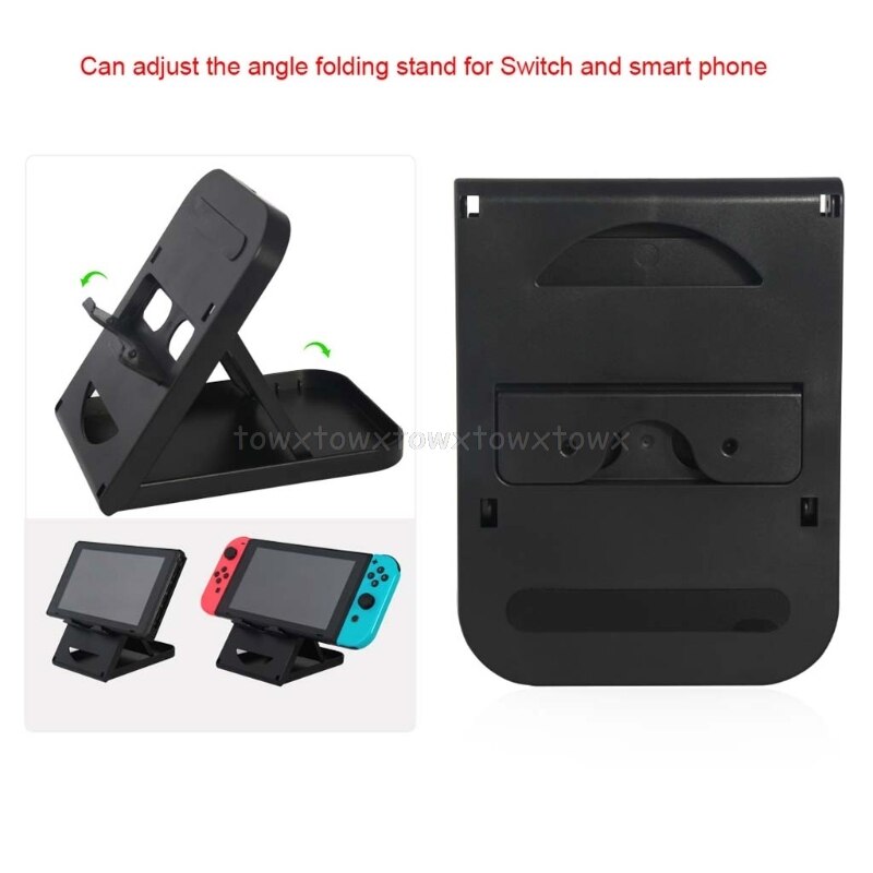 Soporte compacto de ABS plegable ajustable para consola Nintendo Switch, soporte para mando S11 19,