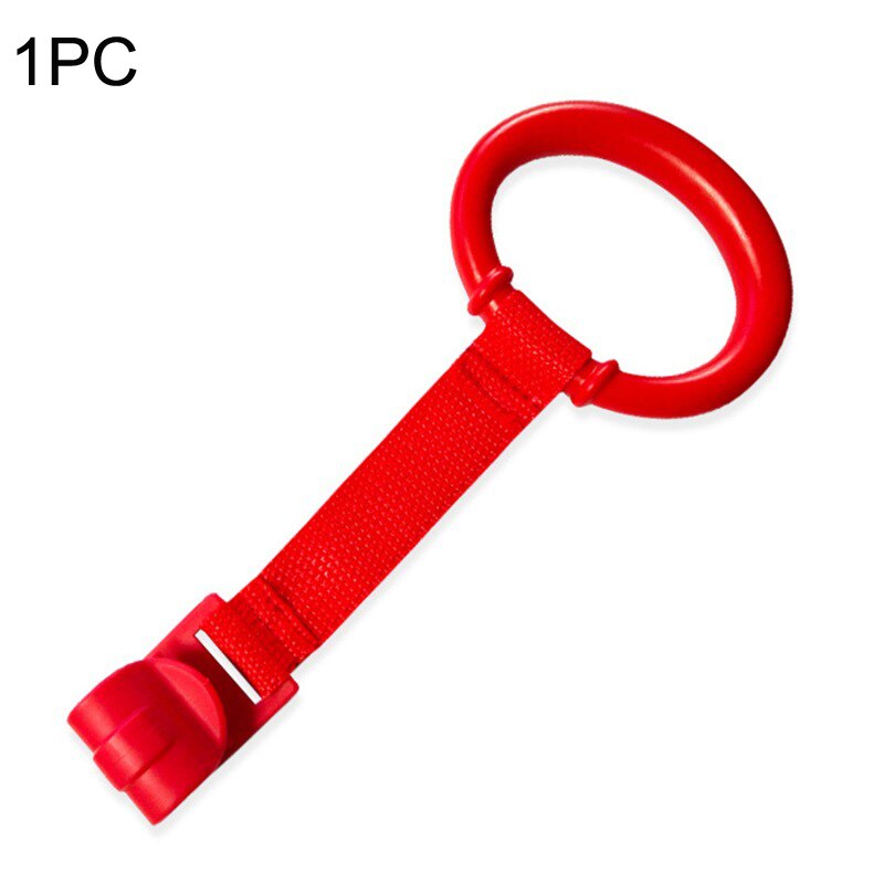 Neue 4 teile/los ziehen Ring Für Laufstall Baby Krippe Haken Allgemeine Verwendung Baby Spielzeug Anhänger Bett Ringe Haken Hängenden Ring helfen Baby Stehen: 1PC rot