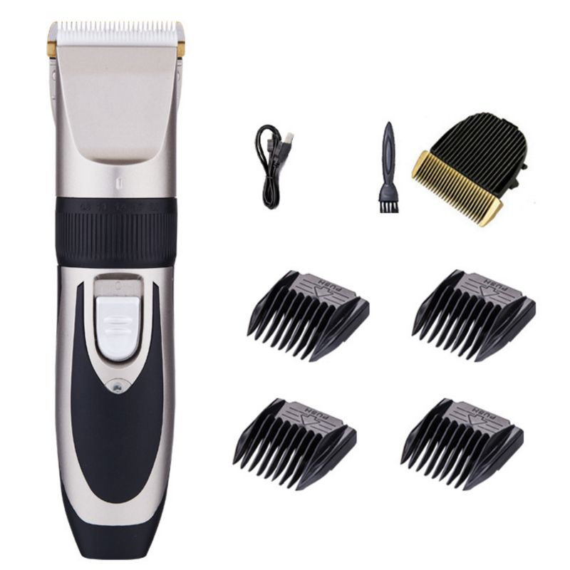 Electric Pet Hair Clippers Dog Fur Trimmer Grooming Hairdresser Kit Rechargeable Cordless Haircut Machine: C