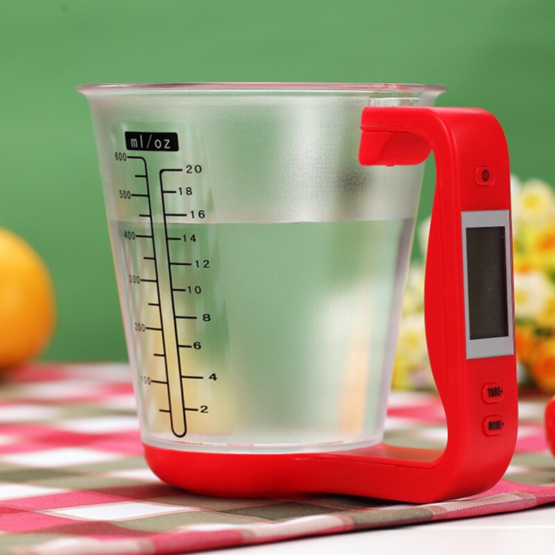 Messbecher Waage mit LCD Anzeige Küche Krug Digital Lebensmittel Flüssigkeit Messen Container Werkzeuge