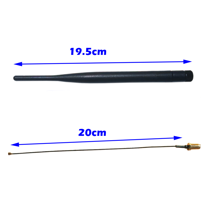 WiFi Antenne 2,4 GHz 5dbi 20cm U.FL/IPEX zu SMA Stecker Zopf Kabel Omni Antenne für Booster Router Modem USB Adapter Verlängerung