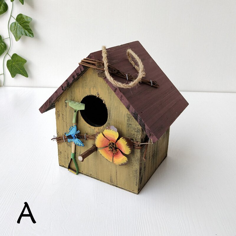 Opknoping Houten Vogel Huis Nest Decoratieve Vogelhuisjes Tuin Decor Diy Vogelhuisjes Voor Crafting Creëren Vogel Doos