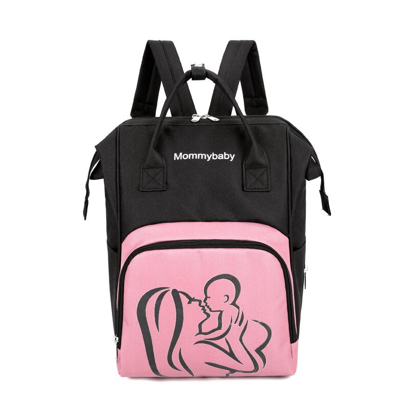 Mochila multifuncional para madres, bolsa de mano de gran capacidad para madres, bolsa de mamá con luz nocturna mejorada, mochila Aiaper para biberones: Pink Color