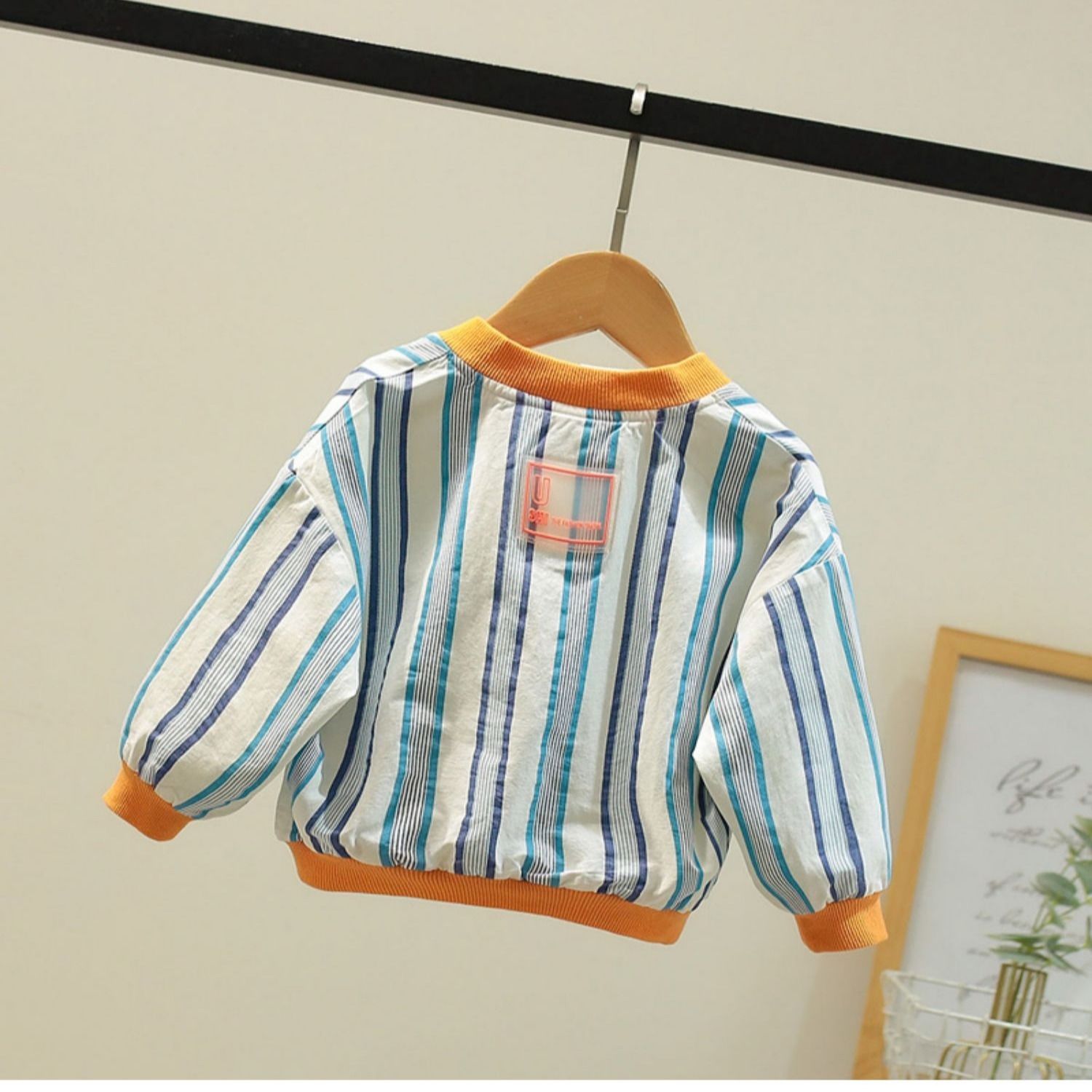 Kids Clothes Baby Boy Jackets Boys Spring Autumn Striped Long Sleeve Flight Jacket Windbreaker Children Sport Coat Clothes A41
