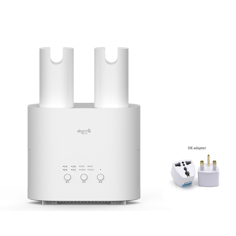 Original Xiaomi Deerma HX10 Intelligent Multi-Function Retractable Shoe Dryer Multi-effect Sterilization U-shape Air Out: Add UK Adapter