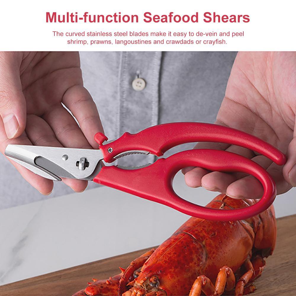 Detachable Lobster Crab Scissors Stainless Steel Fish Shears Shrimp Scissors Multifunctional Kitchen Tool