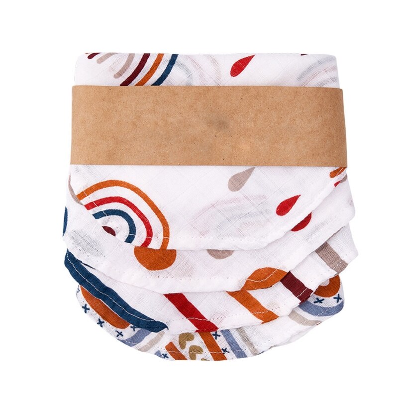 Mousseline Bandana Kwijlen Slabbetjes Voor Baby Meisjes &amp; Jongens Unisex Kinderziektes Bib Sjaal Bib Nordic Afternoon/Kasteel/Retro keer/Rainbo: 04