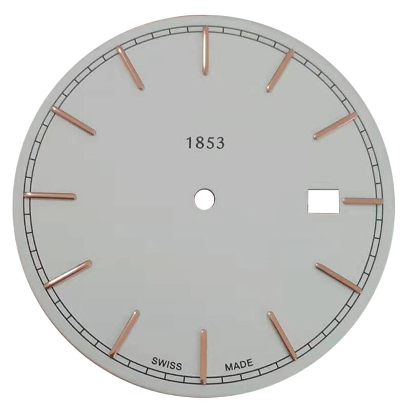 32,7mm uhr zifferblatt hände für T085410A männer quarz T085 uhr Text uhr zubehör T085410 reparatur teile: Weiß Rose Gold wählen