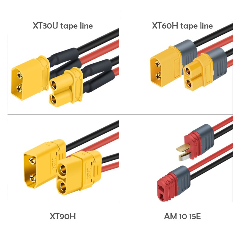 XT60PW 30U 90 Battery Male and Female Connector Plug with 150mm Wire High Current Connector for Battery Pack Aircraft Model