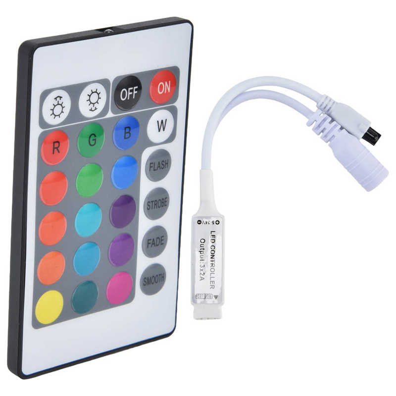 24 Key RGB IR Remote Controller Wireless Colorful Light Strip Controller For LED Monochromatic Lamps