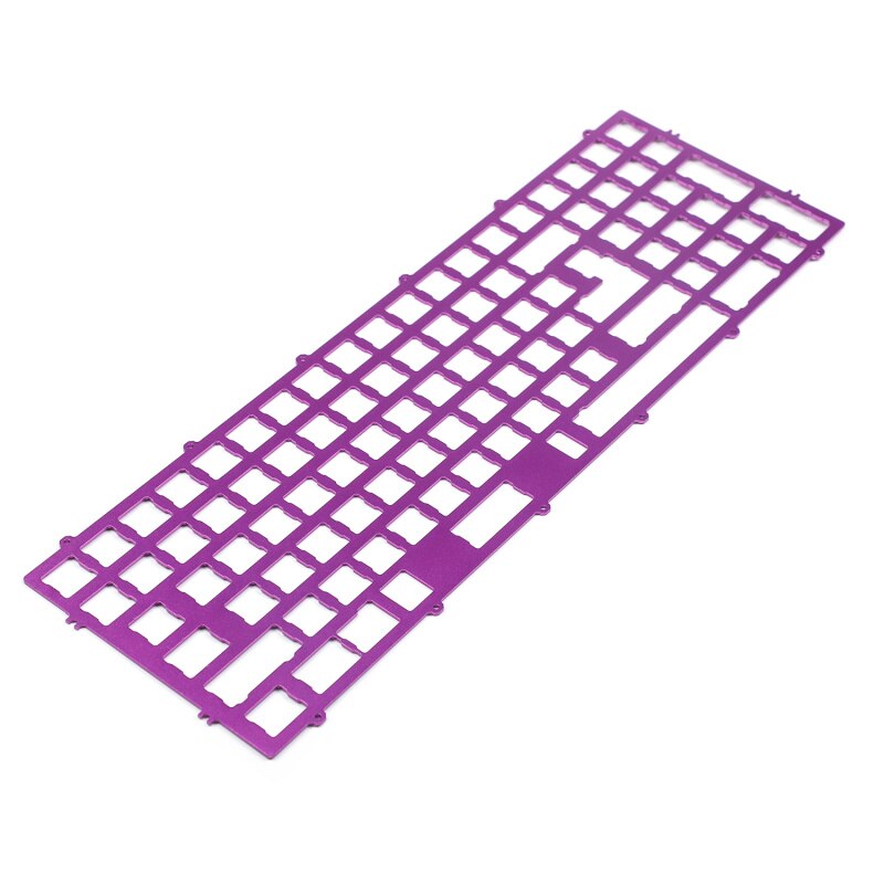 YMDK Melody 96 PVD Brass Plate Aluminum Plate Acrylic Bottom For Melody 96 Case Keyboard: Alu Purple plate
