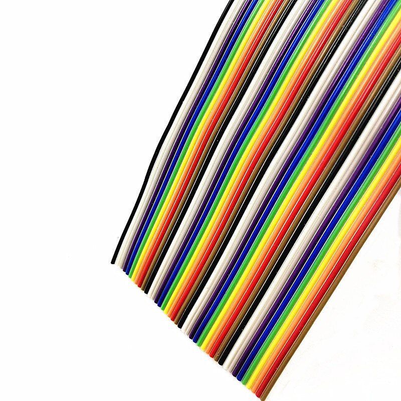 Cable plano de arcoíris, 1M, 2M, 3M, 4M, 5M, 10M, 40 Pines, Cable IDC