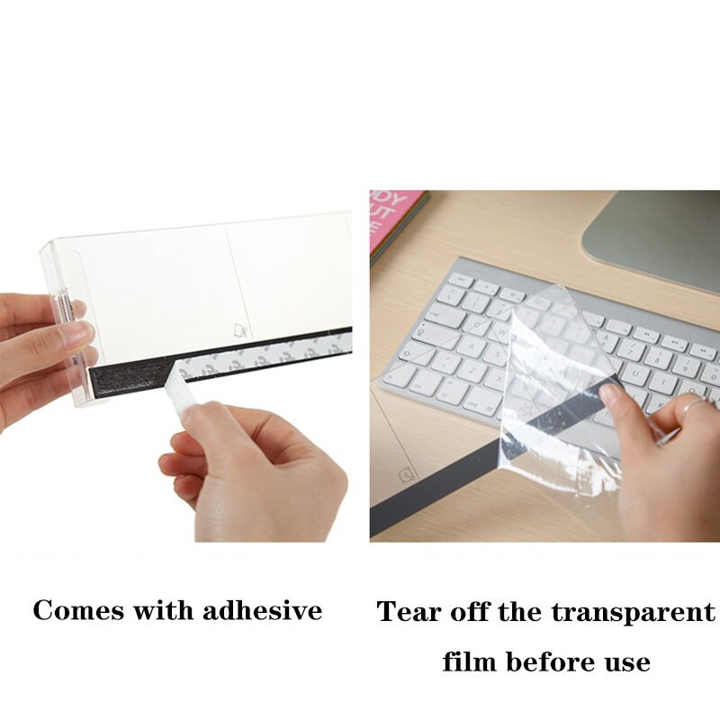 Creatieve Acryl Monitor Bericht Memo Board Voor Sticky Note Transparant Naam Card Phone Holder Desktop Plastic Houder Briefpapier