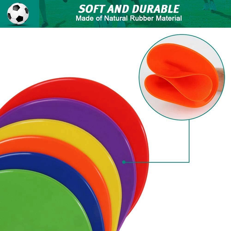 12 stück 10-- zoll-agility-markierungspads, flache markierungsplatten für fußball, geeignet für sport-, schnelligkeits- und agilitätstraining