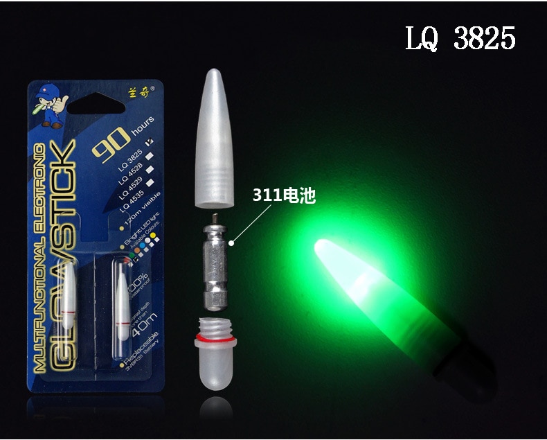 10pc/20pc elektroniske lyspinner med  cr311 natt fiskelys vanntett samleglødelampe lightstick tackle tilbehør  j359