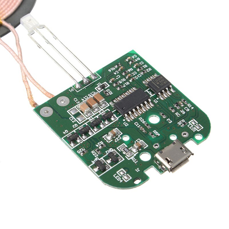 Q5 trådløs oplader pcba printkort trådløs opladning mikro usb port gør det selv hurtig opladning indbygget opladning telefoner modtager