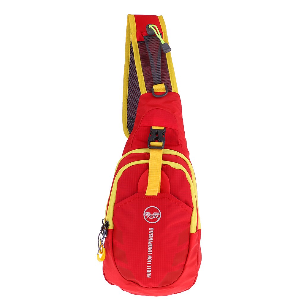 Men City Jogging Bags Nylon Bag Pack Travel Hiking Cross Body Messenger Shoulder Chest Bag Adjustable Shoulder Strap