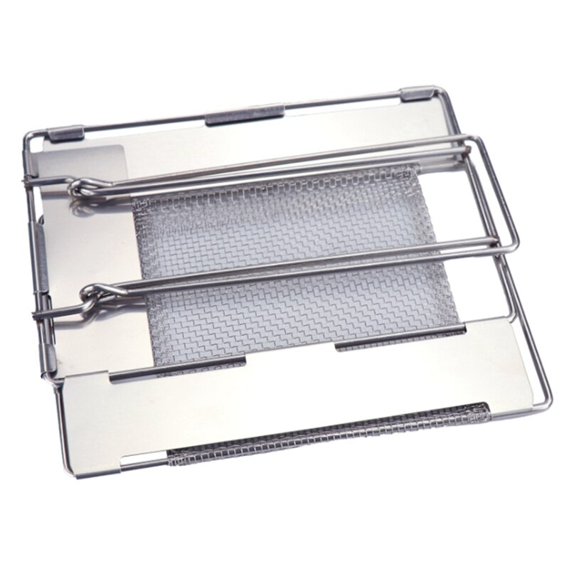 Foldable Stainless Steel Toaster Plate Portable Outdoor Camping Bread Toaster Grill for Hiking Picnic Bread Toaste Grill