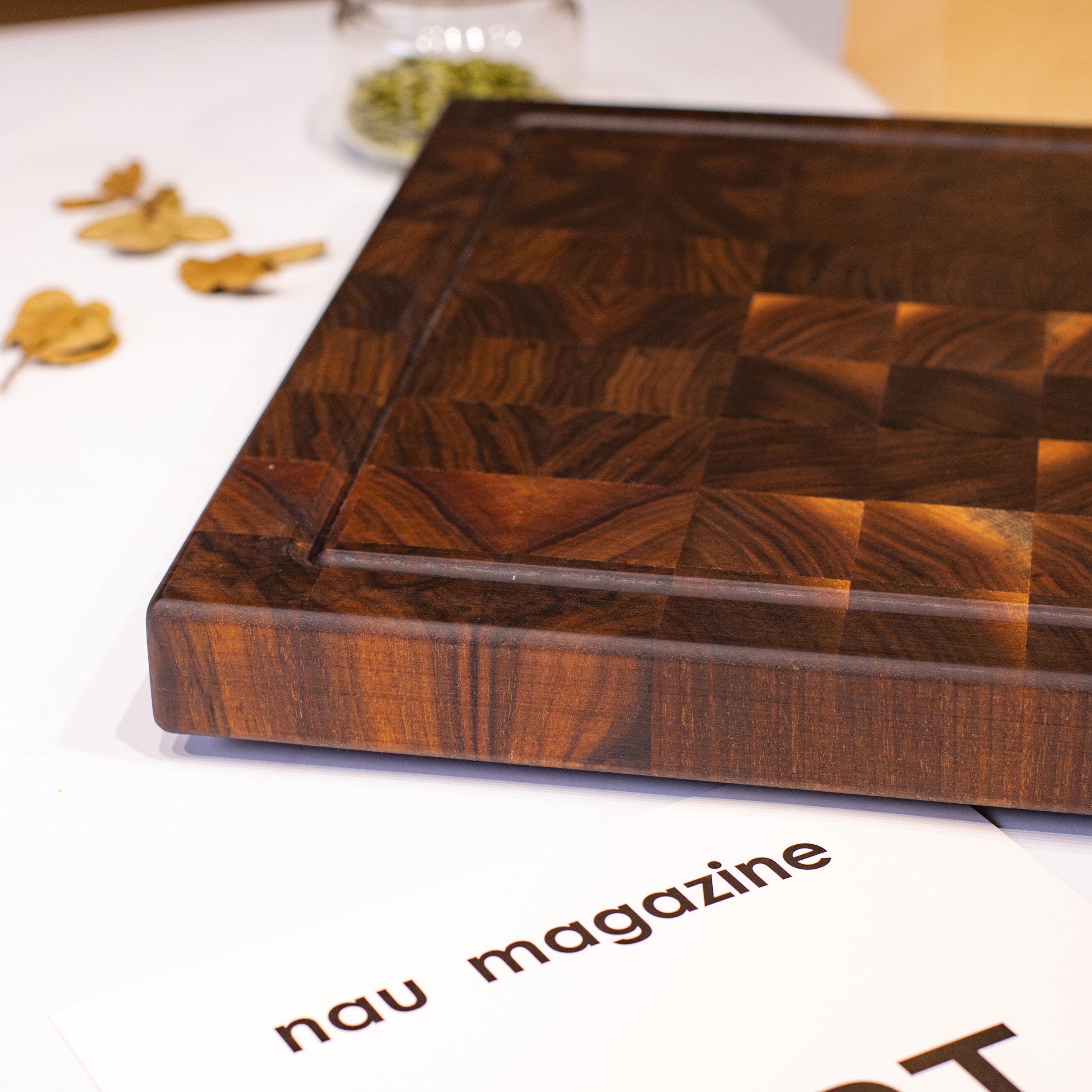 Svart valnöt huggblock valnöt trä huggblock: 400 x 300 x 30mm