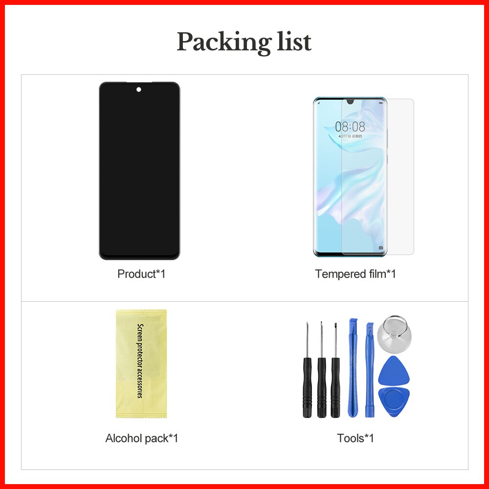 6.67 &quot;&#39;Original Für Huawei P Smart Display mit Rahmen, Touchscreen Digitizer Montage, für Y7A PPA-LX3,LX1,X10lite Bildschirm