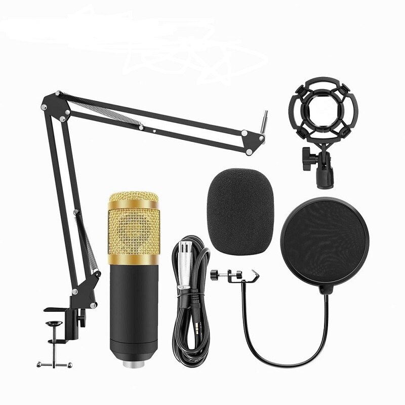 Fangtuosi BM-800 microfone condensador profissional 3.5mm com fio bm800 karaoke microfone para ktv braodcasting cantando reco