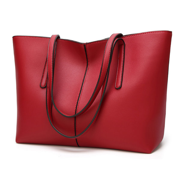 ACELURE doux sac à bandoulière en cuir synthétique polyuréthane pour les femmes solide haute capacité fourre-tout décontractés femme all-match sac à bandoulière dames sac à main: Red