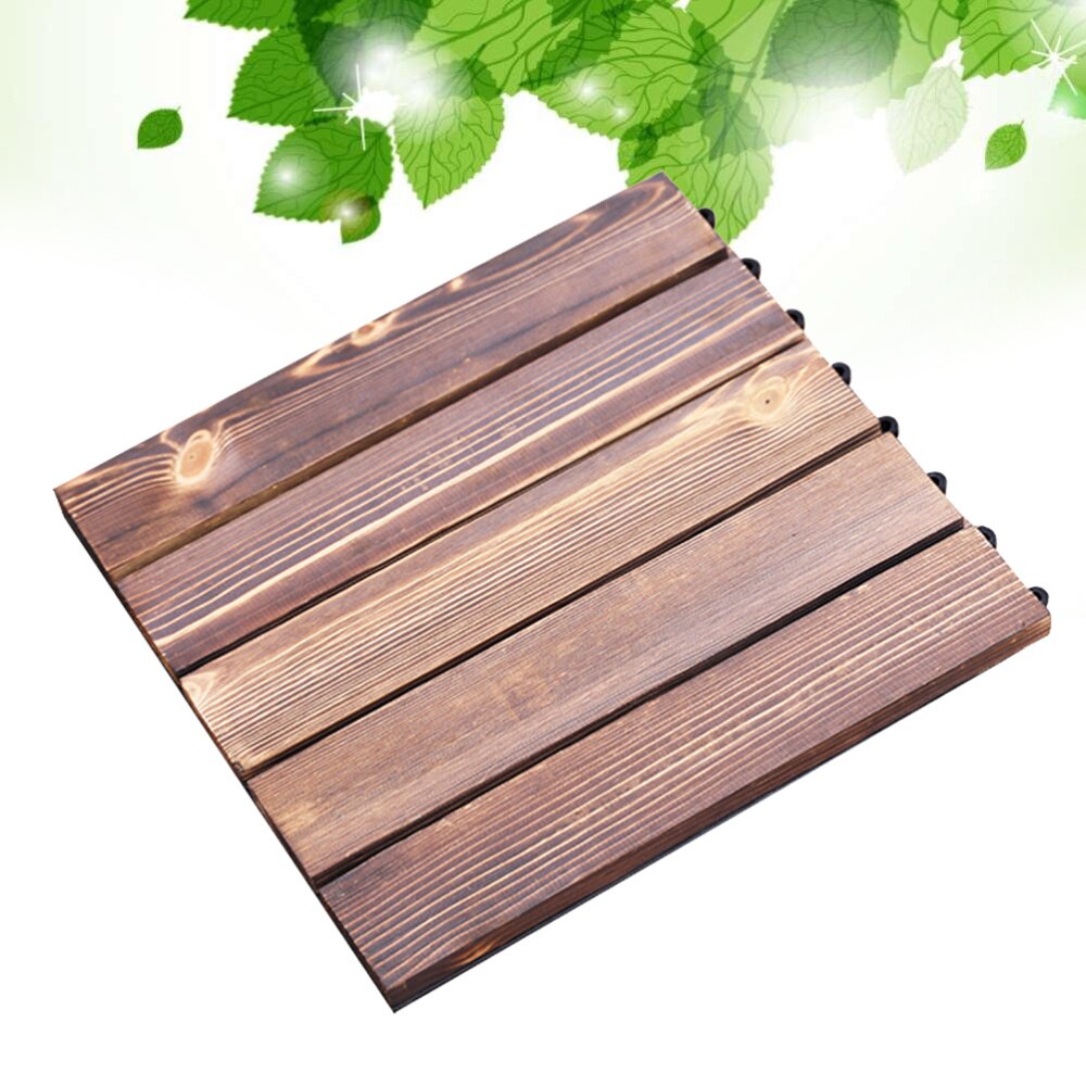 Wood Patio Paver Interlocking Flooring Tile Interlocking Deck Tile for Outdoor and Floors