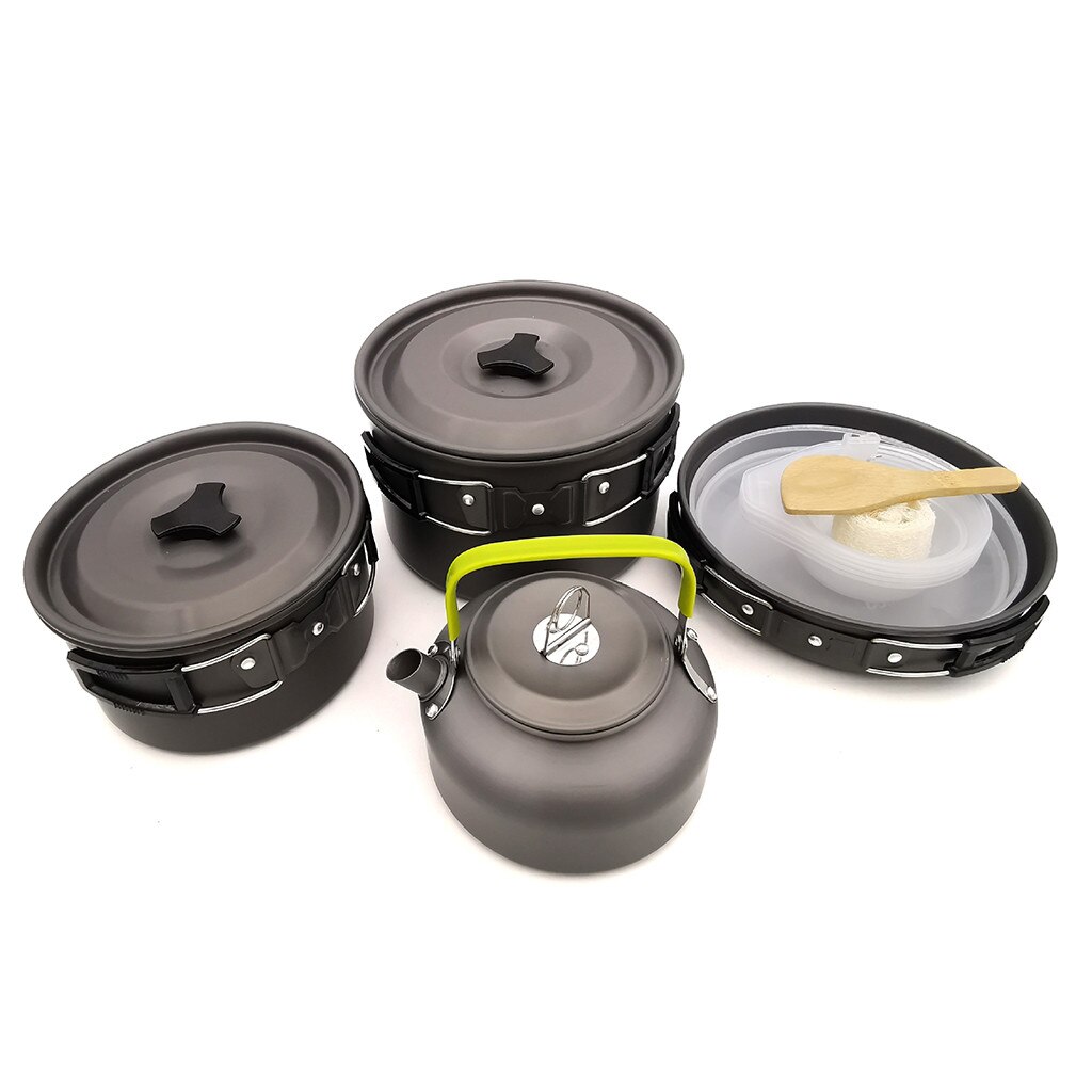 Picknick Bowl Pot Pan Set Voor Outdoor Camping Kookgerei Combinatie Kookgerei Servies Picknick Bowl Pot Pan Set * R