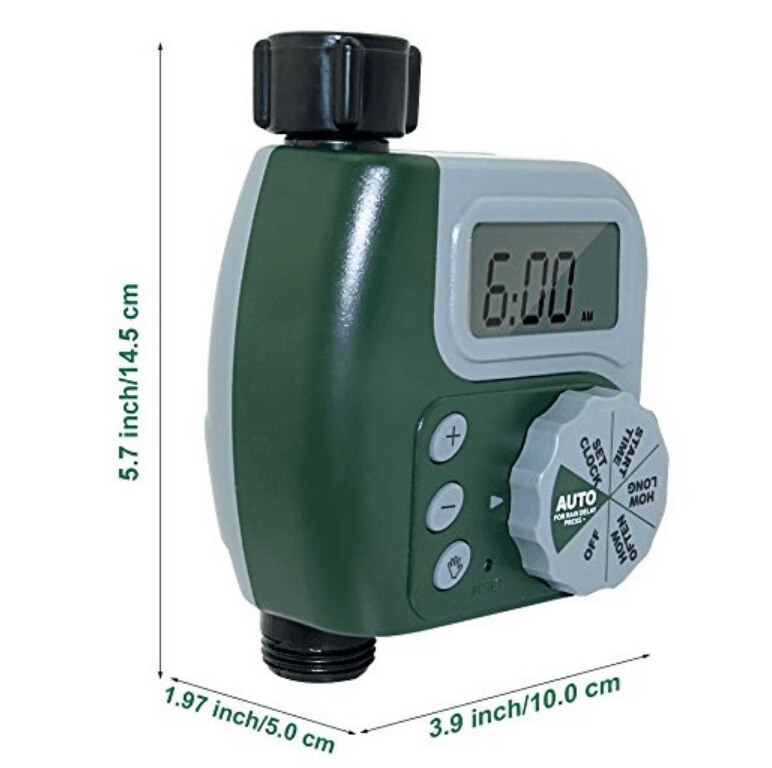 Outdoor Garden Irrigation Controller Solenoid Valve Timer Single Outlet Programmable Hose Faucet Watering Timer System