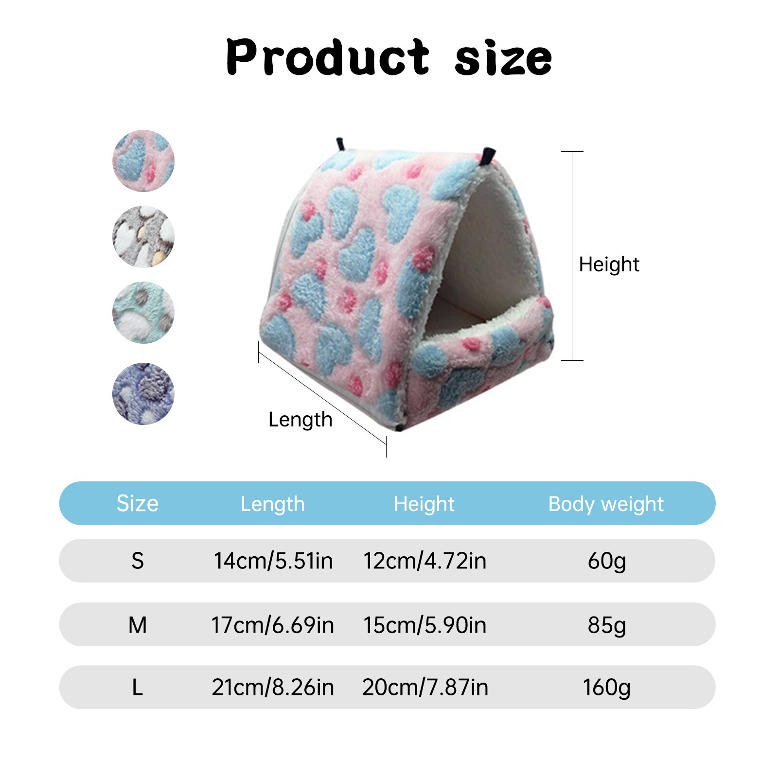 Small Animal Pets Cages Winter Spring Hamster Guinea Pig Squirrel Keep Warm Nest Soft Comfortable Sleepping Bed Hammock Tent