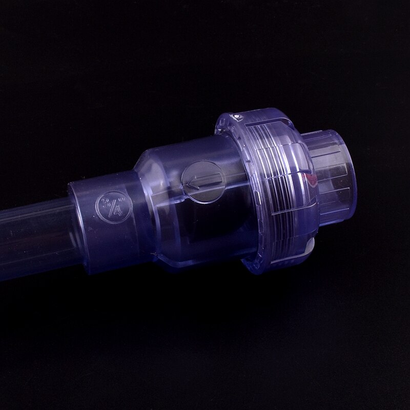 1PC 20~63mm UPVC Transparent Check Valve Fish Tank Garden Irrigation Aquarium Tube Watering Adapter Fittings PVC Pipe Connector