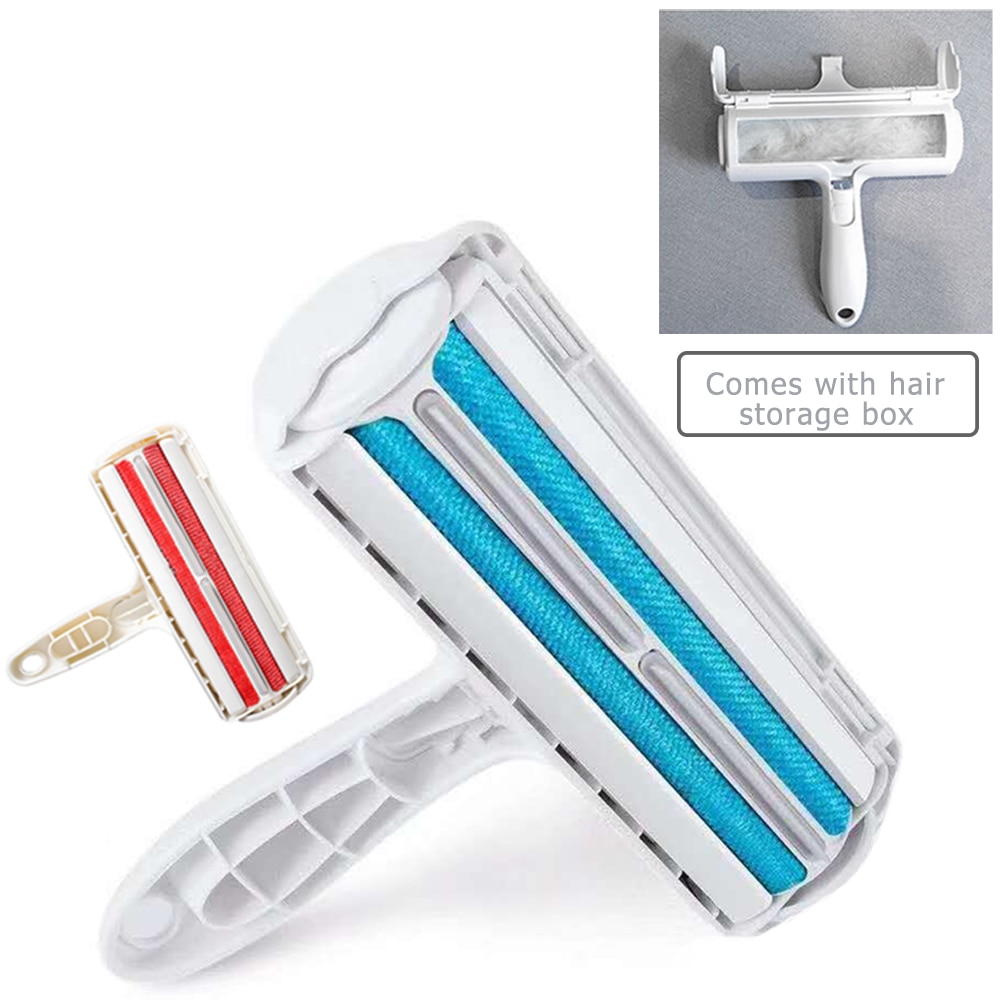 Pet Hair Roller Remover Pluizenborstel 2-Way Hond Kat Kam Tool Handig Schoonmaken Hond Kat Bont Borstel Base meubelen Sofa Kleden