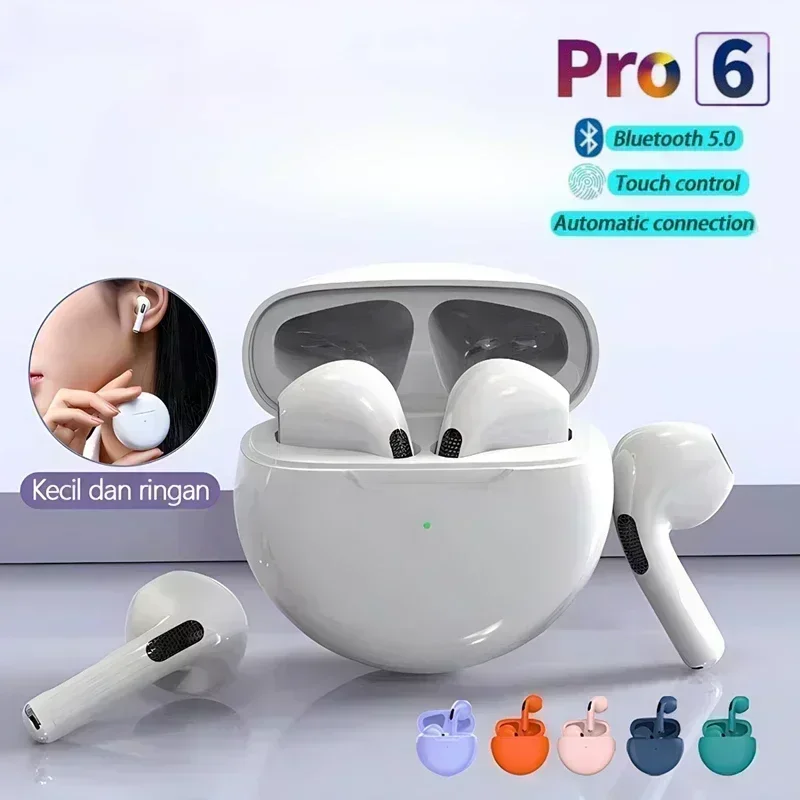 Air Pro 6 TWS Drahtlose Kopfhörer mit Mikrofon Fone Bluetooth Kopfhörer Sport Lauf Headset für Apple iPhone Xiaomi Pro6 Ohrhörer