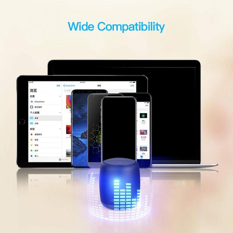 Minihögtalare bluetooth högtalare bärbar stereo handsfree musik trådlös bluetooth högtalare inbyggd mikrofon selfie fjärrkontroll