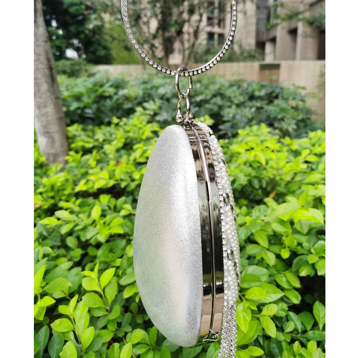 Sac de soirée ours blanc pour femmes, pochette avec pompon en cristal, bourse de fête, moins cher, M30,