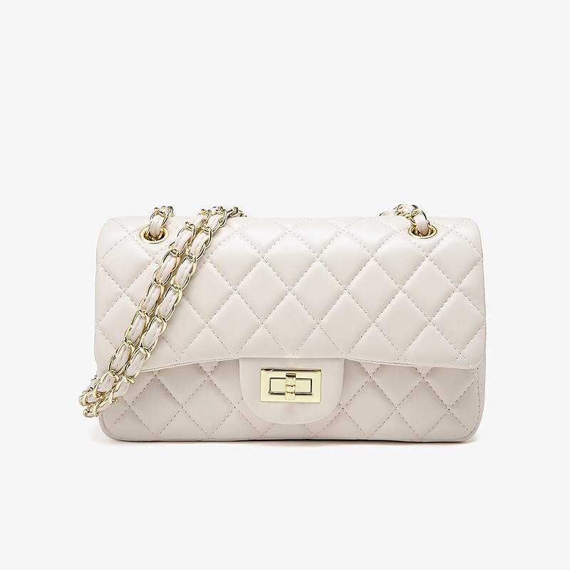 Gaohe primavera e l'estate 2020 borsa a catena Lingge moda europea e americana xiaoxiangfeng borsa da donna a spalla singola Messenger: White Trumpet