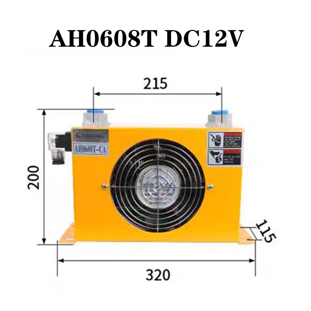 60L/min Hydraulic Air Cooler AH0608T Hardware Tools Air Cooled Oil Radiator Air Cooling Oil Cooler 380V 220V 24V 12V: army green